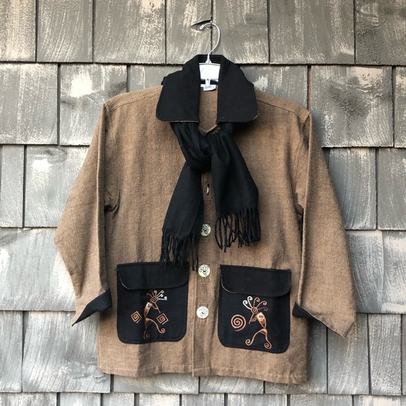 Kokopelli Venus Imports Boutique Embroidered Jacket Women Size S - Picture 8 of 8